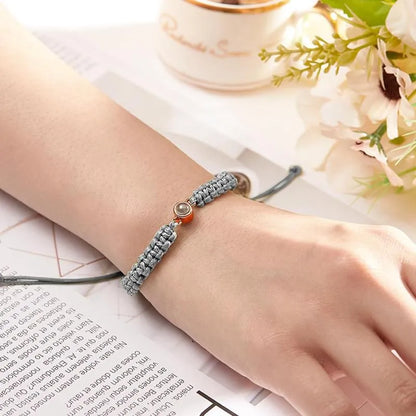 Personalised Braided Photo Memory Bracelet