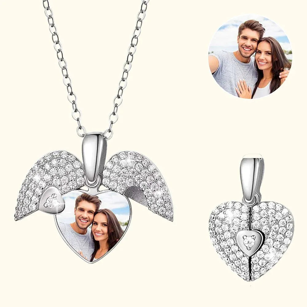Personalised Heart Photo Locket Necklace