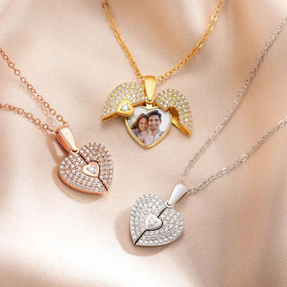 Personalised Heart Photo Locket Necklace