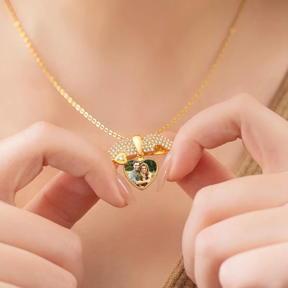 Personalised Heart Photo Locket Necklace