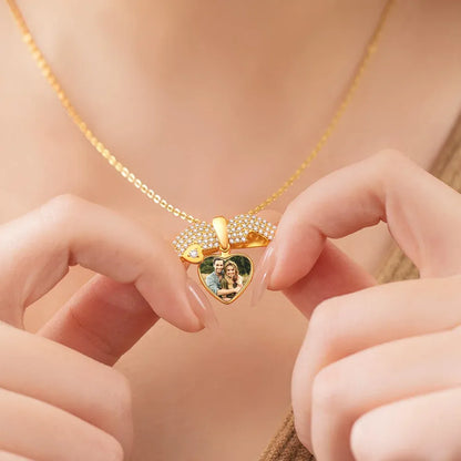 Personalised Heart Photo Locket Necklace