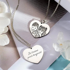 Personalised Heart Photo Pendant Necklace