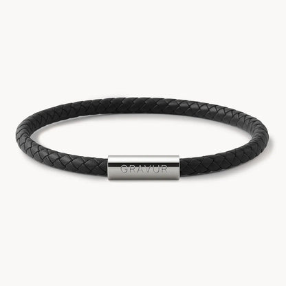 Personalised Leather Bracelet with Engraving