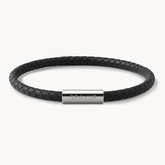 Personalised Leather Bracelet with Engraving