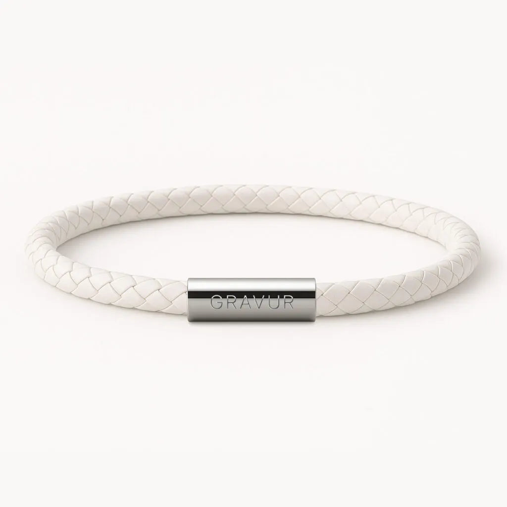 Personalised Leather Bracelet with Engraving