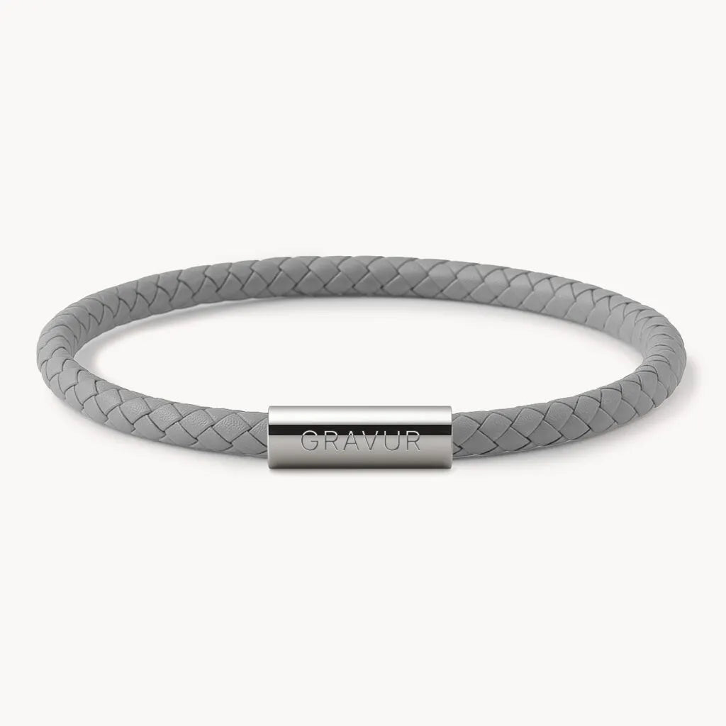 Personalised Leather Bracelet with Engraving