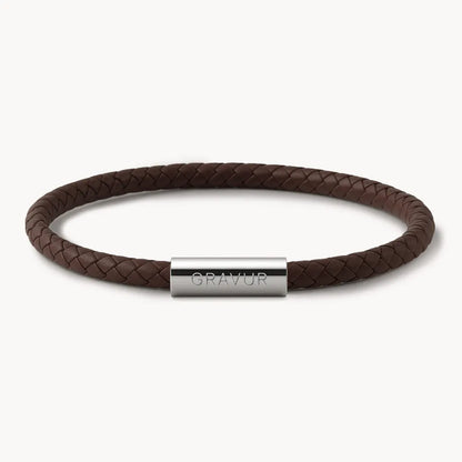 Personalised Leather Bracelet with Engraving