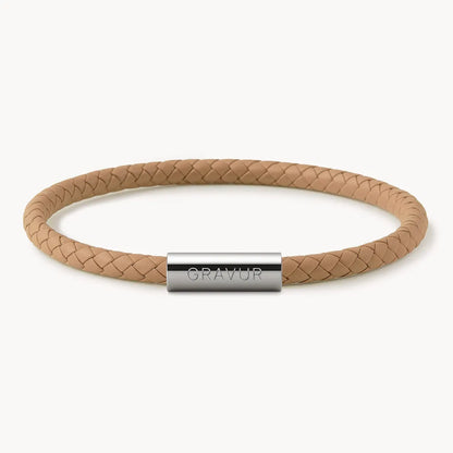 Personalised Leather Bracelet with Engraving