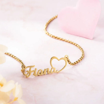 Personalised Name Heart Necklace