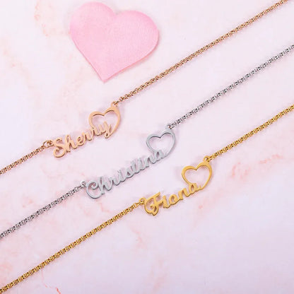 Personalised Name Heart Necklace