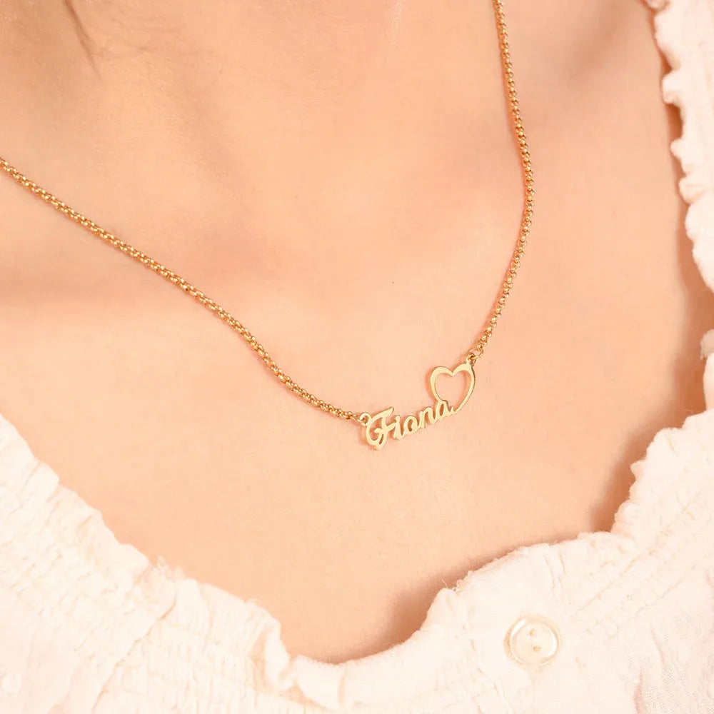 Personalised Name Heart Necklace