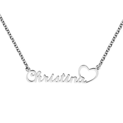 Personalised Name Heart Necklace