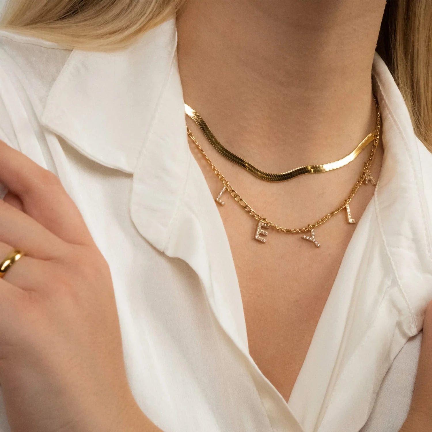 Personalised Name Necklace – 18K Gold Plated