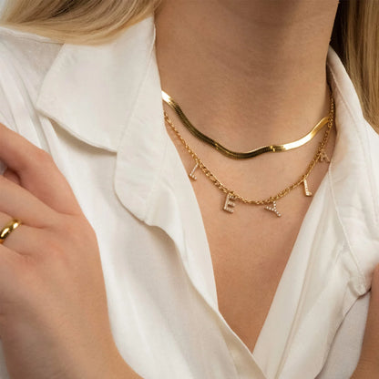 Personalised Name Necklace – 18K Gold Plated