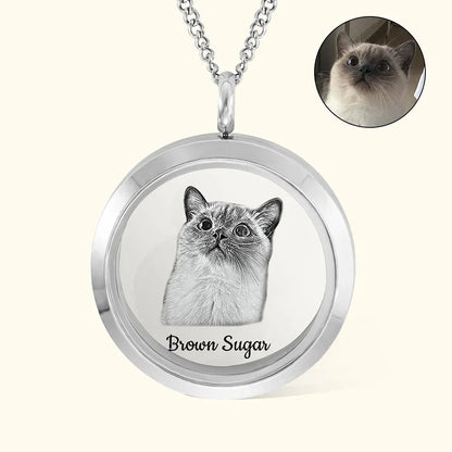 Personalised Pet Fur Memorial Necklace