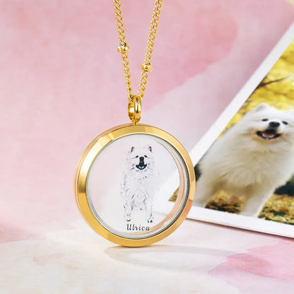 Personalised Pet Fur Memorial Necklace