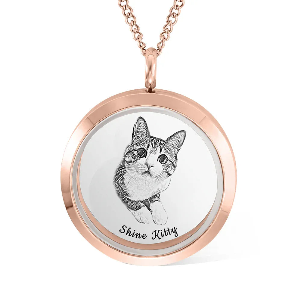 Personalised Pet Fur Memorial Necklace