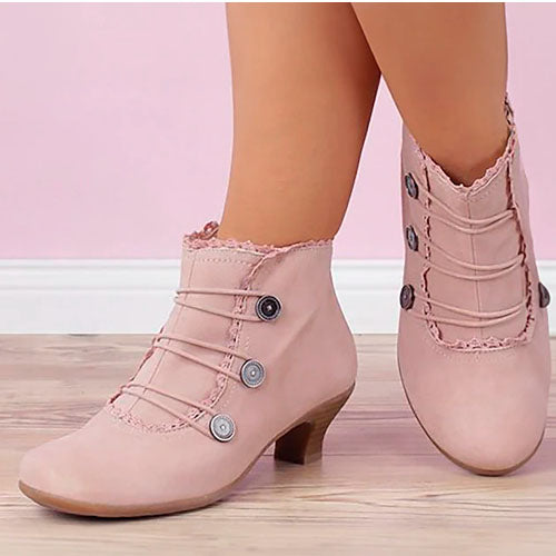Victorian Lace Button Boots