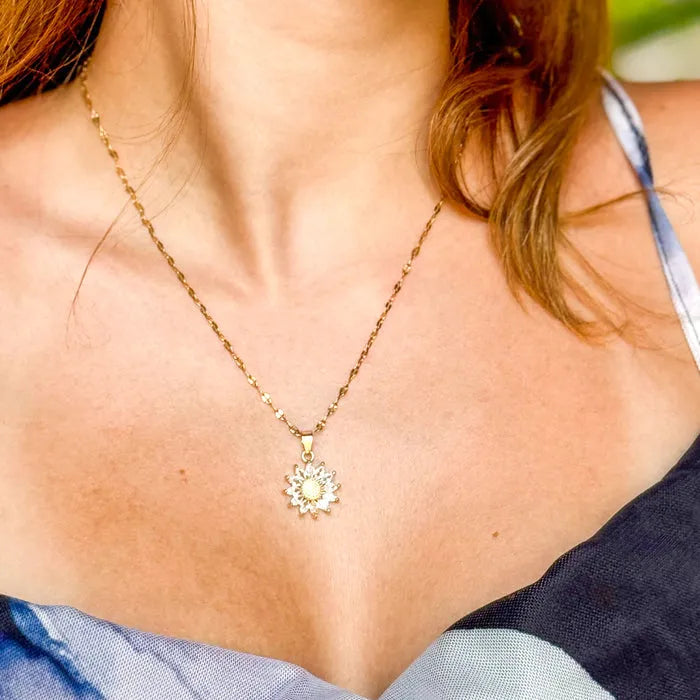 Sunflower Pendant Necklace