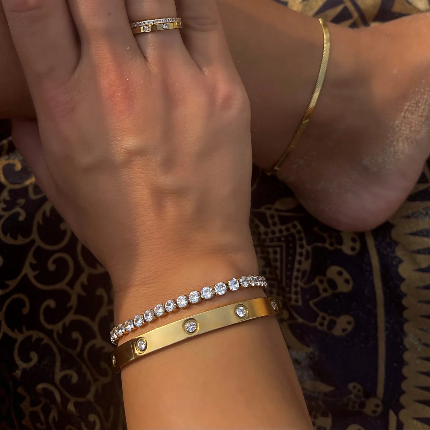 Tennis Bracelet – 18K Gold Plated Zirconia