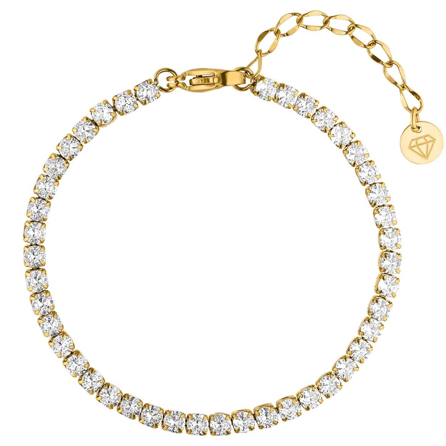 Tennis Bracelet – 18K Gold Plated Zirconia
