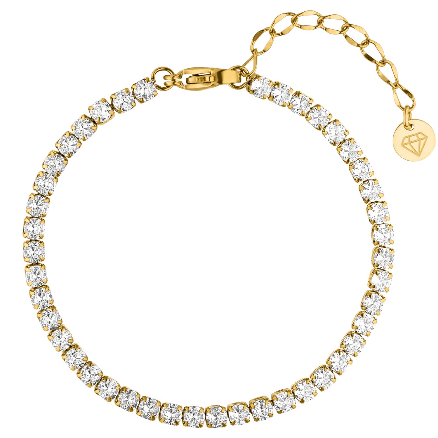 Tennis Bracelet – 18K Gold Plated Zirconia