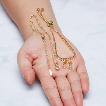 Three Piece Crystal Jewellery Set