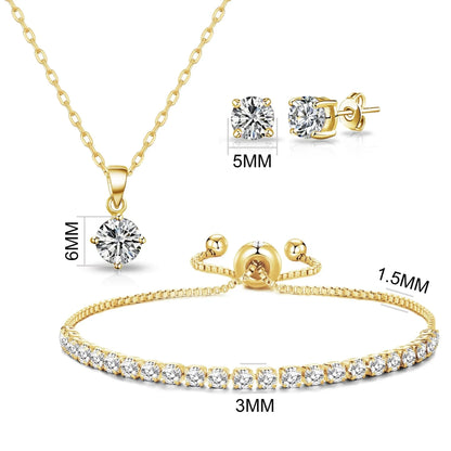 Three Piece Crystal Jewellery Set