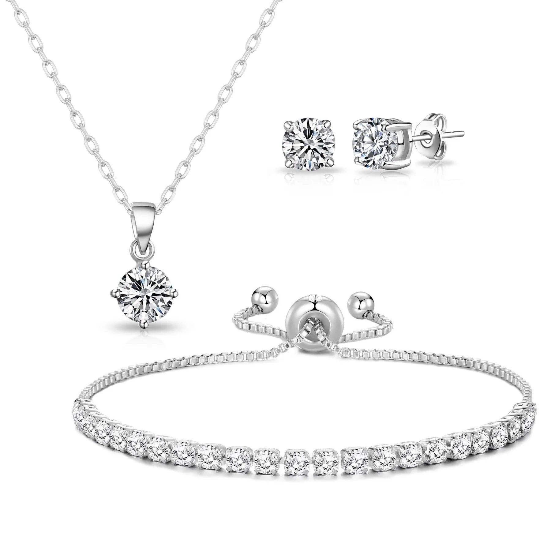 Three Piece Crystal Jewellery Set