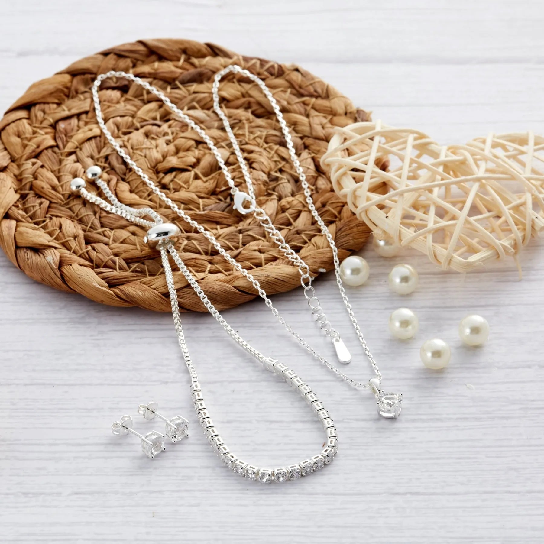 Three Piece Crystal Jewellery Set