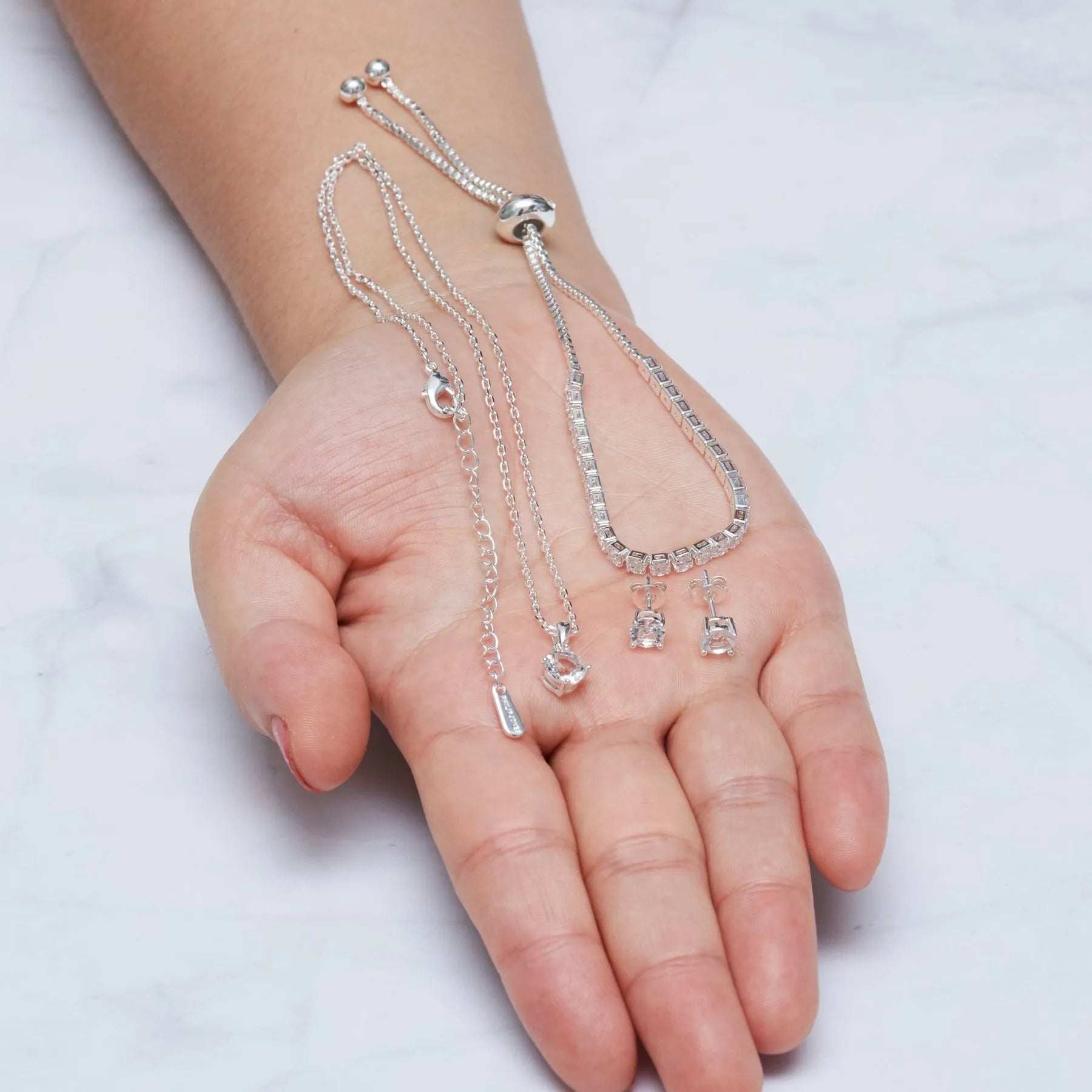 Three Piece Crystal Jewellery Set