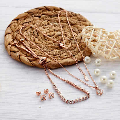 Three Piece Crystal Jewellery Set