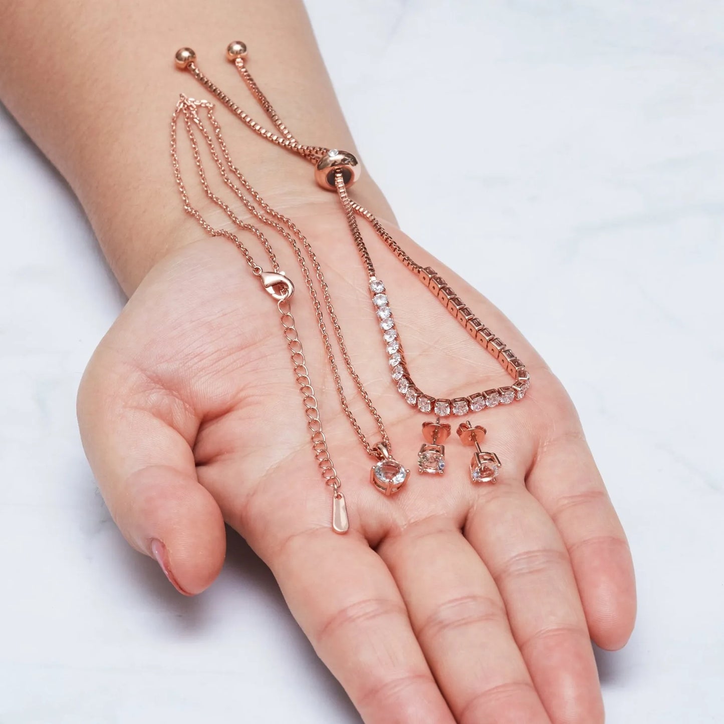 Three Piece Crystal Jewellery Set