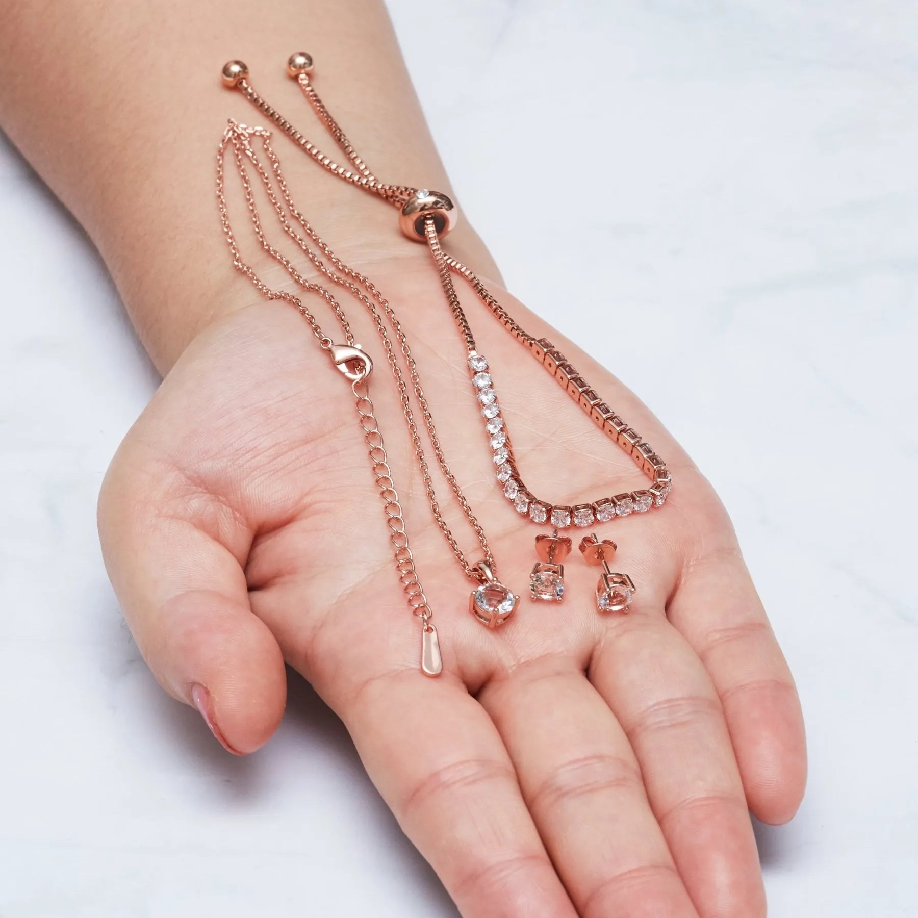 Three Piece Crystal Jewellery Set