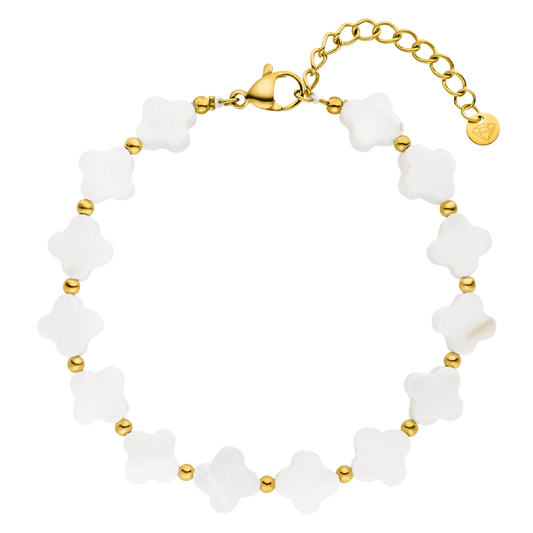 White Clover Bracelet – 18K Gold Plated