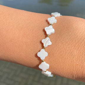 White Clover Bracelet – 18K Gold Plated