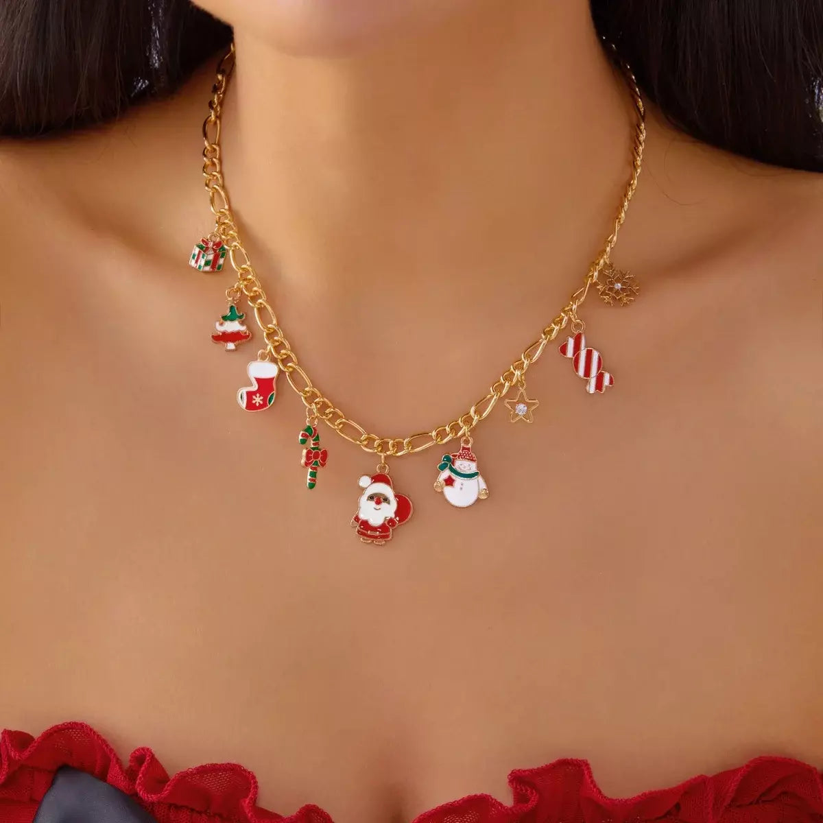 Christmas Character Figaro Necklace