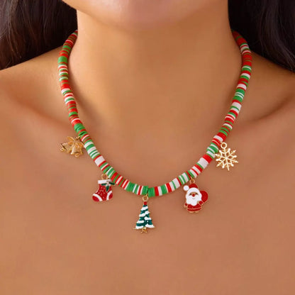 Christmas Clay Charm Necklace