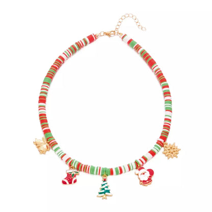 Christmas Clay Charm Necklace