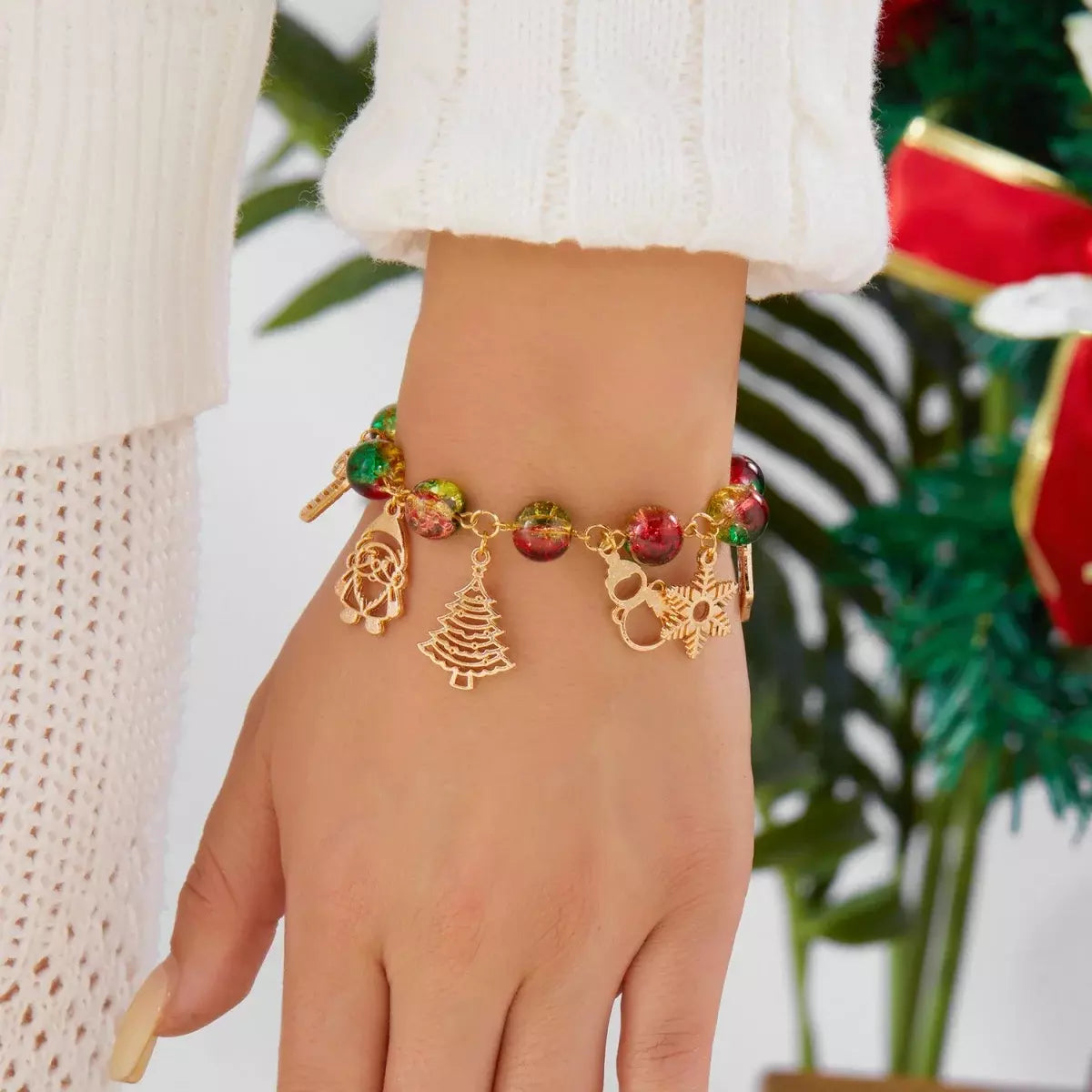 Christmas Icon & Crystal Bracelet