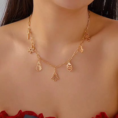 Golden Christmas Icon Necklace