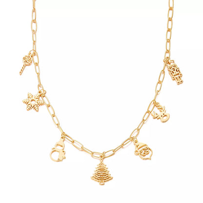Golden Christmas Icon Necklace