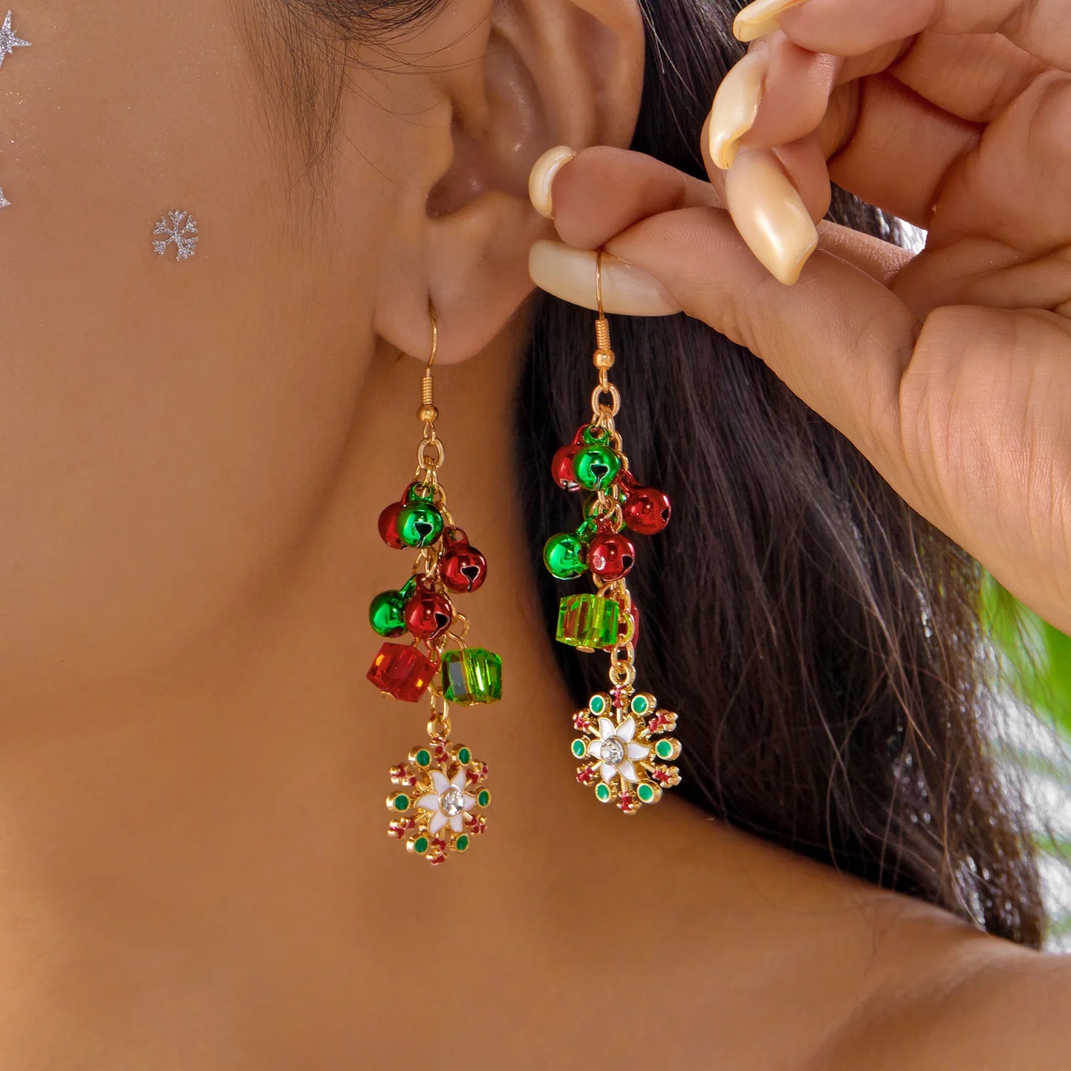 Jingle Snowflake Drop Earrings
