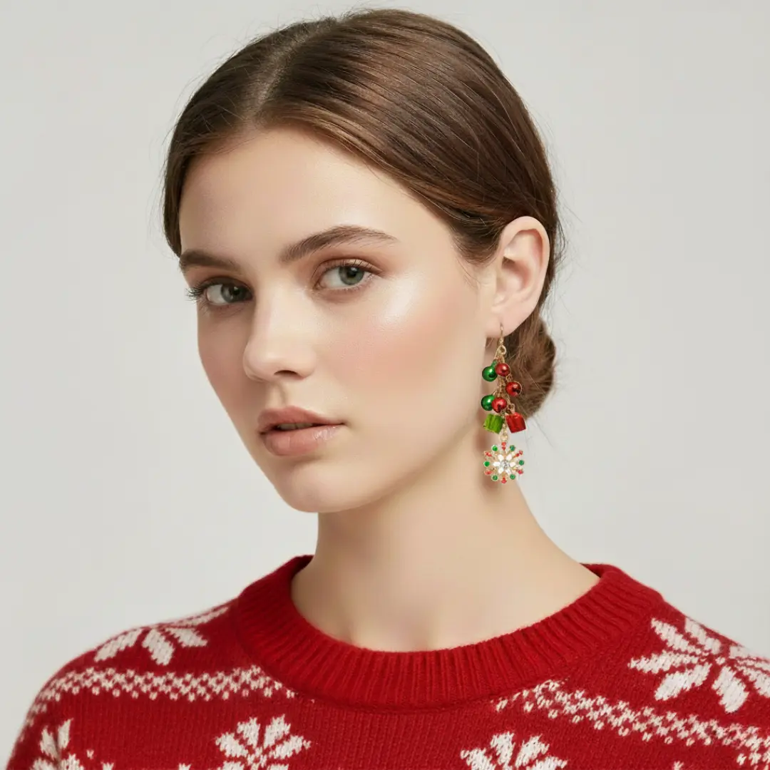 Jingle Snowflake Drop Earrings